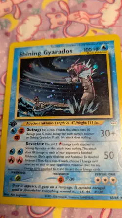 Pokemon Shining Gyarados Neo Revelation 1st Edition Rare Holo #65 Ungraded Raw - Image 3
