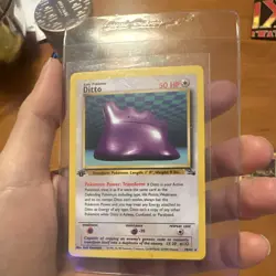 Pokemon TCG Ditto 18/62 Fossil UNLIMITED NO Holo Rare 50 HP English 1999 WOTC - Image 1