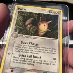 Pokemon Furret 22/109 Team Rocket Returns Regular Rare 80HP English - Image 2