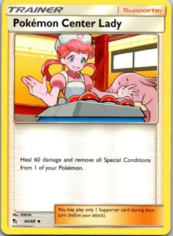 Pokemon Center Lady Uncommon Hidden Fates 64/68 NM - Image 1