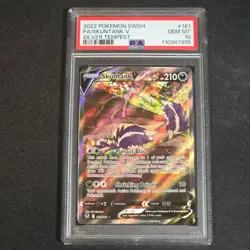 PSA 10 Skuntank V 181/195 Full Art Alt Art Silver Tempest Pokemon SWSH 2022 - Image 1