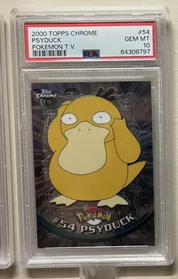 2000 Topps Chrome Psyduck #54 PSA 10 - Pokemon - Image 1