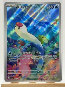 Pokemon Wiglett 206/198 Illustration Rare Scarlet & Violet Base Set Holo NM - Image 1
