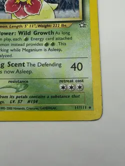 Pokemon TCG Meganium Holo 11/111 Neo Genesis Rare Ken Sugimori - Image 5