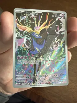 Pokemon TCG Xerneas Illustration Rare Full Art Holo HP130 091/086 Chaos Rising - Image 1