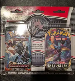 Pokemon TCG: Burning Shadows / Rebel Clash Espeon collector pin 2 pack blister - Image 1