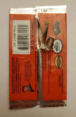Vintage 1999 Pokemon TCG Base Set 2 Mewtwo Empty Booster Pack Wrapper - Image 2