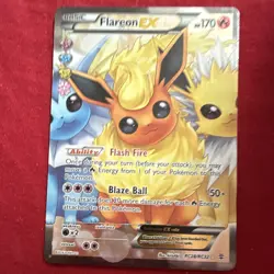 The Pokemon Company Flareon EX RC28/RC32 Full Art Holo Ultra Rare English 2016 - Image 1