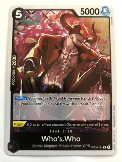 One Piece CCG Two Legends Who's.Who Foil OP08-091 NM Rare - Image 1