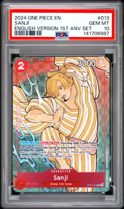 Sanji PSA10 2024 One Piece English Version 1st Anniversary Set #013 - Image 1