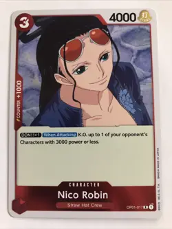 One Piece Romance Dawn Nico Robin OP01-017 Foil Rare NM - Image 1