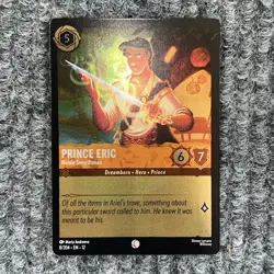 Disney Lorcana Wilds Unknown Prince Eric Noble Swordsman 8/204 Common Foil - Image 2