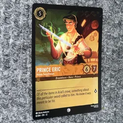Disney Lorcana Wilds Unknown Prince Eric Noble Swordsman 8/204 Common Foil - Image 3