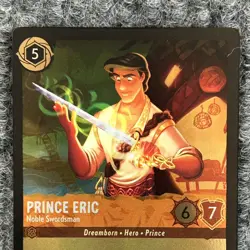 Disney Lorcana Wilds Unknown Prince Eric Noble Swordsman 8/204 Common Foil - Image 5