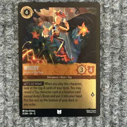 Disney Lorcana Wilds Unknown Woody Leader Of The Toys 21/204 Foil NM - Image 1