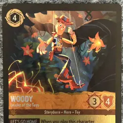 Disney Lorcana Wilds Unknown Woody Leader Of The Toys 21/204 Foil NM - Image 5