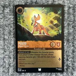 Disney Lorcana Wilds Unknown Pluto Vigilant Traveler 25/204 Foil NM - Image 2
