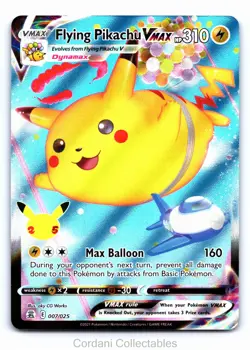 Flying Pikachu VMAX 007/025 - SWSH Celebrations 25th - Pokemon Card - Near Mint - Image 1