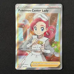 Pokemon Center Lady 185/185 Vivid Voltage Pokemon Card - Image 2
