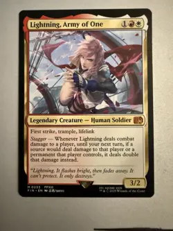 Magic the Gathering Lighting Army of One Final Fantasy Card - Image 1