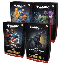 -Set of 4- Commander Decks Marvel Super Heroes MSH MTG 6/19 - Image 1