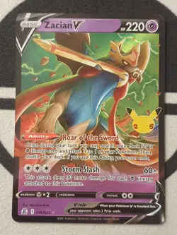 Zacian V 016/025 Celebrations Set 25 Th Pokemon Jubilaum Pokemon Karte Stamp - Image 3