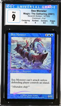 SEA MONSTER 7th Edition Foil C CGC 9 MTG [Nostalgium] - Image 1