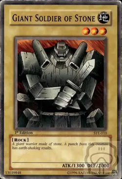 Giant Soldier of Stone SYE-010 Yugi Evolution Yu-Gi-Oh 1st Edition MP - Image 2