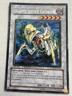 Yugioh Ally of Justice Catastor DT01-EN035 Starfoil Rare LP Yu-Gi-Oh! - Image 3