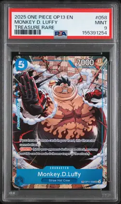 2025 One Piece A Fist of Divine Speed Monkey.D.Luffy #OP11-058 PSA 9 155391254 - Image 1