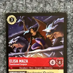 Disney Lorcana Winterspell Elisa Maza Transformed Gargoyle 112/204 Rare NM - Image 3