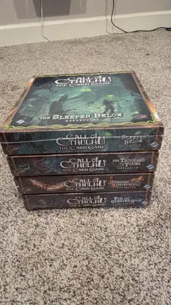 Call Of Cthulu Card Game Lot Set FFG LCG x4 expansions x11 Asylum Packs NEW! - Image 2