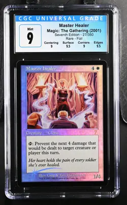 MASTER HEALER 7th Edition Foil Rare CGC 9 Q++ MTG [Nostalgium] - Image 1