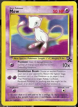 Pokemon TCG Mew 8 WOTC Black Star Promo Regular Card HP - Image 1