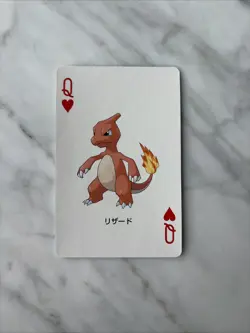2004 Pokemon FireRed Version Poker Playing Cards Queen of Hearts Charmeleon NM - Image 1