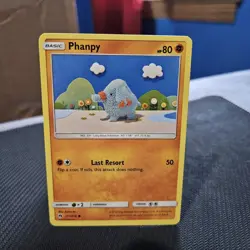 Phanpy Pokemon TCG Sun & Moon Lost Thunder Common Card #111/214 - Image 1