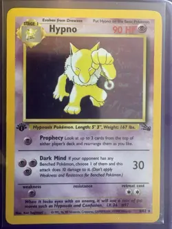 Pokemon TCG Hypno Fossil Holo Rare Card 1st Edition 8/62. NM/LP ✨🔥 - Image 1