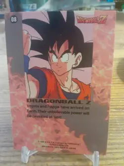 Dragon Ball Z Card #08 Vegeta and Nappa Holo Foil CCG TCG 1996 Unused Mint 1 Own - Image 3