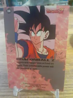 Dragon Ball Z Card #08 Vegeta and Nappa Holo Foil CCG TCG 1996 Unused Mint 1 Own - Image 4