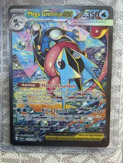 Mega Greninja EX 116/086 CRIN Holo Rare Stage 2 Pokemon TCG Card - Image 1