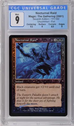 NOCTURNAL RAID 7th Edition Foil U CGC 9 MTG [Nostalgium] - Image 1
