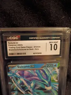 Pokemon TCG Suicune EX Classic Collection Trading Card 010/034 CGC 10 Gem Mint - Image 3
