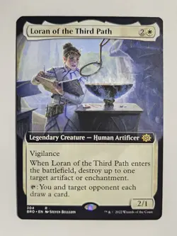 MTG Loran of the Third Path 304 Rare Extended Art The Brothers' War - Image 1
