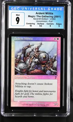 ARDENT MILITIA 7th Edition Foil U CGC 9 Q++ MTG [Nostalgium] - Image 1