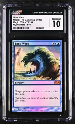 TIME WARP 2010 Core Set Foil Mythic CGC 10 MTG [Nostalgium] - Image 1
