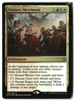 MTG Outlaws' Merriment [ELD - 198] HP Foil 4-96 HP - Image 1