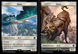 Bird (001) // Goat (002) Double-sided Token x1 - Commander: The Lord of the Ring - Image 1