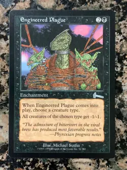 MTG Engineered Plague x1 Urza's Legacy NM Magic the Gathering - Image 1