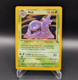 Muk - 13/62 Fossil Holo Rare - LP - Pokemon TCG WOTC Vintage - Image 1