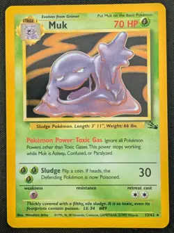 Muk - 13/62 Fossil Holo Rare - LP - Pokemon TCG WOTC Vintage - Image 3